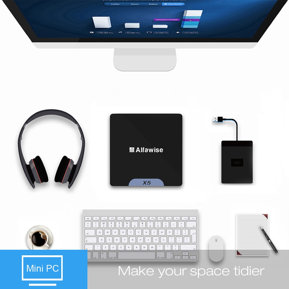 Alfawise X5 Mini PC Intel Atom X5-Z8350 Support Windows 10 / Android 5.1