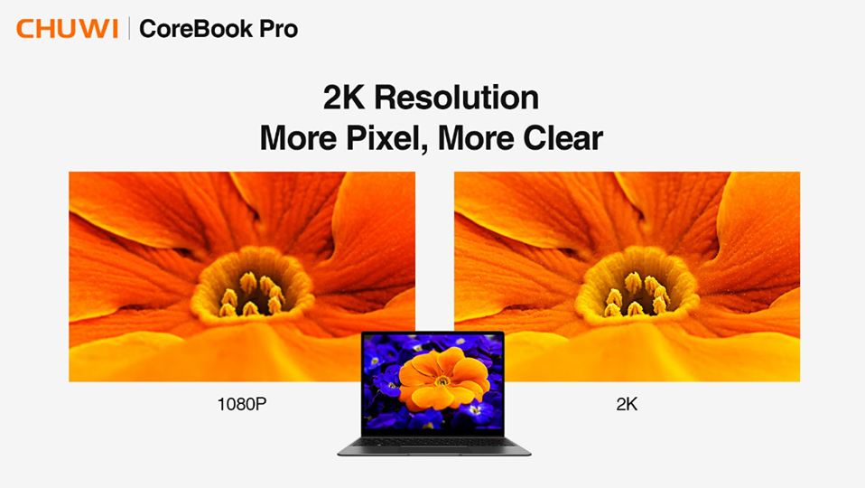 2K HD, up to 2560*1440 resolution, image and text display clearer than the traditional 1080P