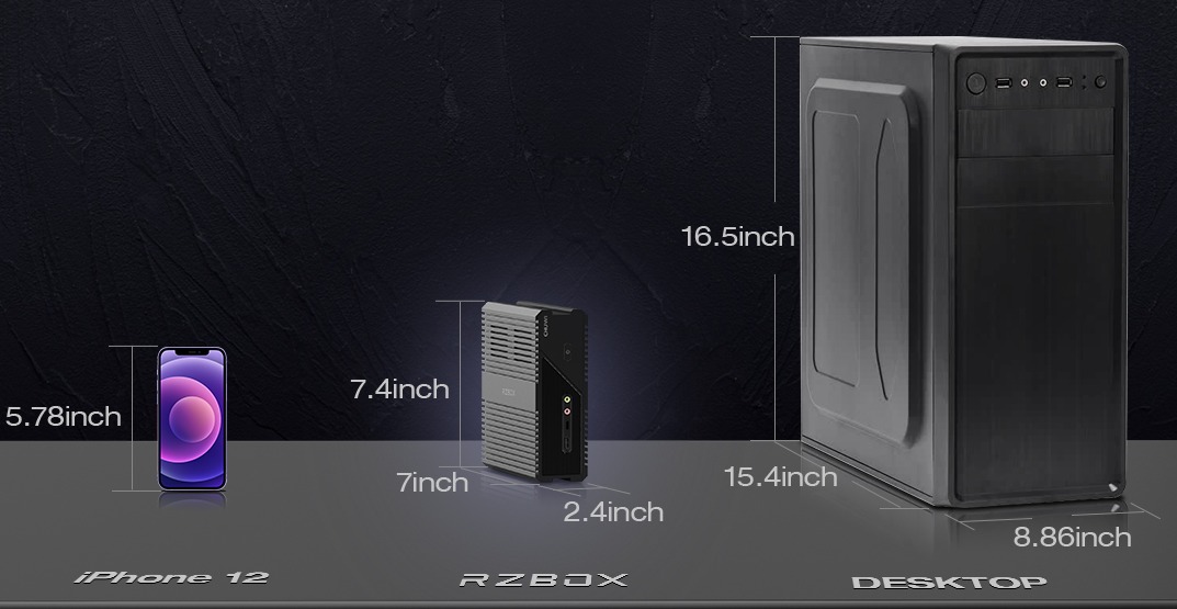 All-metal mini body, Smart and Elegant Mini PC Form Factor